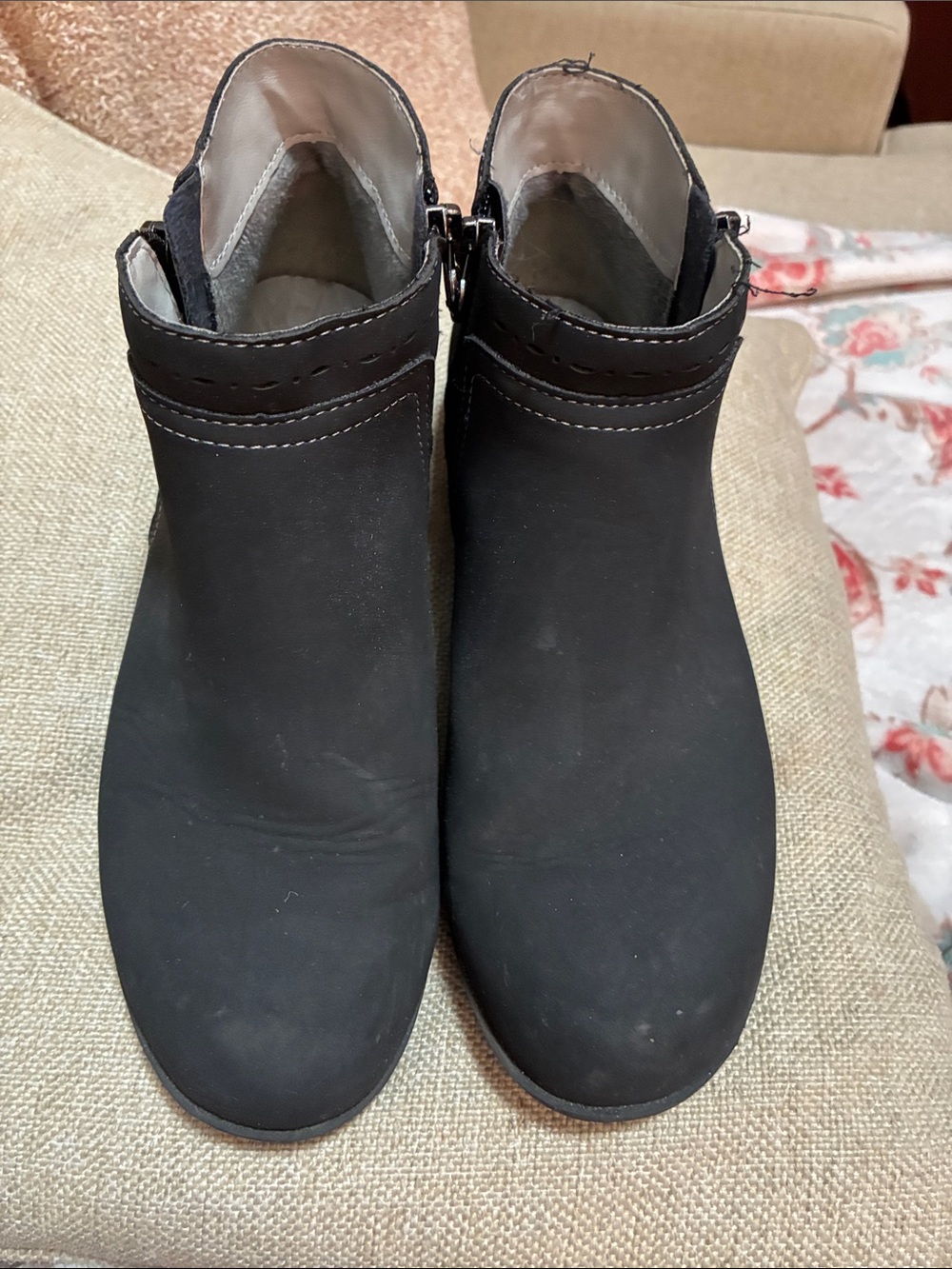 Women's Black Ankle Booties - Comfortable Everyday Zip Boot